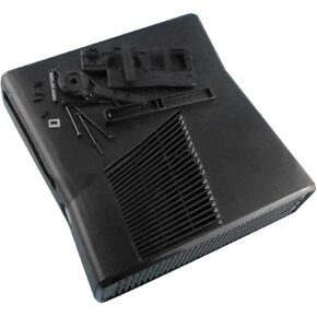 [Replacement] Full Set Plastic Shell House Console Shell Cover for Xbox for 360 Slim Game Console Repair Replacement Black nxvio