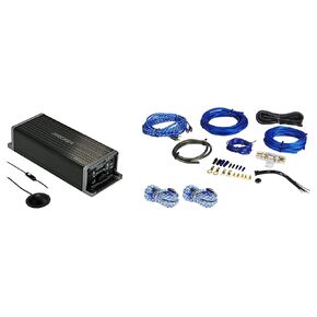Kicker KEY2004 200w 4-Channel Amplifier w/Auto-EQ/Processor Smart Amp 47KEY2004 Bundle with Rockville RTR172 Twisted Pair RCA Cable and RWK81 8 Gauge Amp Installation Kit