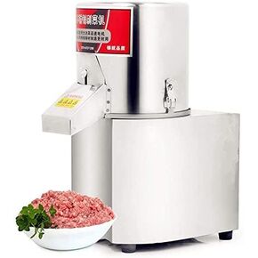 110V 600W Commercial Food Processor Machine, High Power Electric Vegetable Meat Chopper Grinder Stainless Steel Adjustable Thickness Food Slicer - 110volt 120kg/h, Granular Type