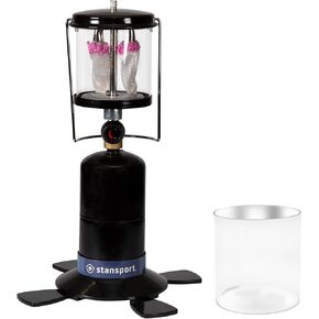 Bundle of Stansport Double Mantle Propane Lantern (170),Black + Stansport Lantern Globe for Item#170 (167)