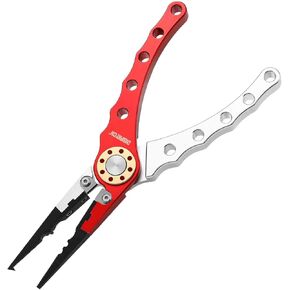 مضغوط 6.8 "كماشة الصيد - أداة القابض للأسماك ، معدات صيد المياه المالحة المقاومة للتآكل | هدايا الصيد للرجال ، الأحمر/الأبيض in Kuwait