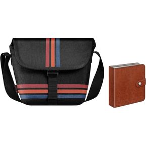 FINTIE Polaroid Camera Bag with Small Photo Album - Compatible with Now+/Now Generations, I-2, Flip, I-TYPE, 600, SX-70
