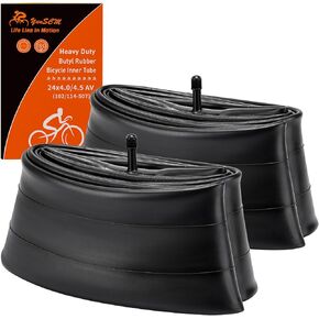 2-Pcs 24" Fat Tire Tubes 24 x 4.0/4.5 AV 32mm Schrader Valve 24" Fat Tubes Compatible with 24x4.0 24x4.10 24x4.25 24x4.30 24x4.50 Electric Bike/Mountain Bike Fat Tire Tubes