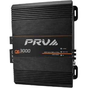 PRV Audio QS3000 2 Ohm 3000 Watt Amp Car Audio Amplifier Full Range HD Sound Monoblock 3K Car Amp with Built-in HPF and LPF Controls for PRO Audio Systems