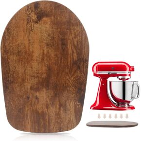 Mixer Slider for KitchenAid 4.5-5 Qt Tilt Head Stand Mixer, Sliding Mat for Kitchen Appliances, Kitchen Countertop Storage Mixer Mover Sliding Tray Accessories and Attachments(4 .5-5 Qt - Brown)