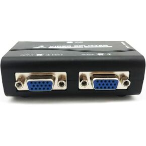 1 من كل 2 Out VGA Flitter مع كابل محول الطاقة لشخصين ، أجهزة العرض ، شاشات LCD لمشاركة ملحقات جهاز كمبيوتر واحد