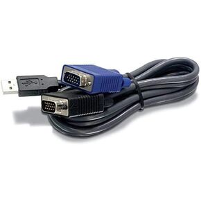 Trendnet 15ft USB/VGA KVM كابل - 15 قدمًا - أسود