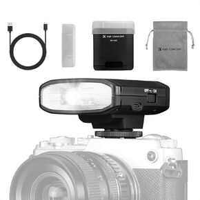K&F Concept Camera Flash Light, Camera Speedlite GN12/5600K, Built-in 2000mAh Battery for Canon/Fujifilm/Sony/Nikon/Olympus and Other DSLR Digital Cameras, Speedlight with Single Contact Hot Shoe
