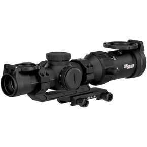 Sig Sauer Tango-Spr LPVO 1-4x24mmmmm 30mm أنبوب المستوى البؤري/SFP/F2 النطاق التكتيكي المضاد للماء | Hellfire المضيئة FL-4 شبكية ، قبعات الوجه الوجه ، SOTS41000