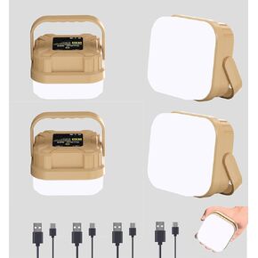 4Pack Small Mini Rechargeable LED Camping Light, 3 Light Modes，Portable Camping Tent Lantern, Emergency Hanging Light for Hurricane, Hiking, Indoor and Outdoor Emergency Light
