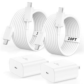 iPhone 16 15 Charger Charging ، 2 Pack 45W USB C Block Fast Wall Charger Block - 10ft USB C Cable Cable for iPhone 16/16 Plus/16 Pro/16 Pro Max/15/15 Plus/15 Pro Max/iPad