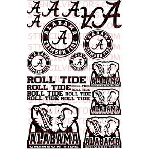 Precut Easy Peel Flexible Alabama Stencil, 7x11", High Bake - High Heat - Oven Cured Sticky Back Vinyl Sheet - Cerakote, Gunkote, & Duracoat Spray Paint/Airbrush DIY Projects
