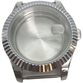 40mm Watch Case Movement Sapphire Glass Date Window Silver Men's Watch Accessories watch case
