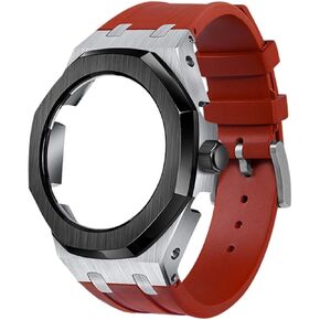 GA2100 GA2110 Stainless Steel Metal Case Rubber Strap Band Compatible With Jeraland With Modification Tools watch case