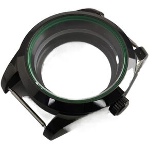 39mm NH35 NH36 CASE ، العلبة السوداء ، التقويم الساعة 3 ، الفولاذ المقاوم للصدأ المجلفن ، مصقول ، واضحة ، متوافقة مع Miyota 8215 8205 Case in Kuwait