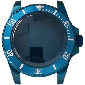 40MM SUB Watch Case Stainless Steel Synthetic Sapphire Glass Bubble Mirror Watch Cover For NH35/NH36 Movement Modification Kits watch case