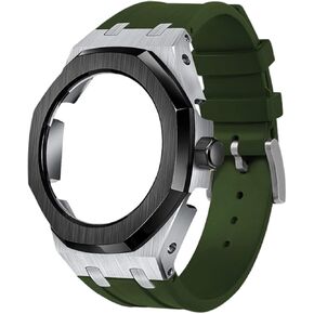 GA2100 GA2110 Stainless Steel Metal Case Rubber Strap Band Compatible With Jeraland With Modification Tools watch case