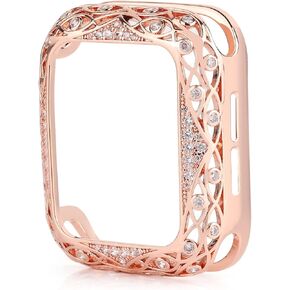 Diamond Case Compatible With Apple Watch SE 6 5 4 3 2 1 40mm 44mm Copper Protector Cover Watch Case Compatible With IWatch Series 42mm 38mm watch case
