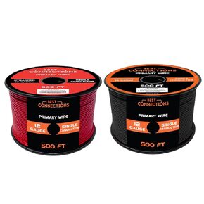 12 Gauge Automotive Primary Wire (Red & Black 500ft Each) Ideal for Trailers and Lighting Circuits | Durable Primary/Remote, Power/Ground Electrical Wiring