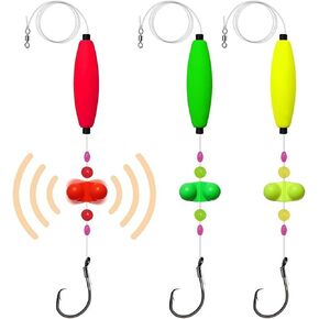 3PCS Catfish Float Fishing Tackle 8/0 Cove Long Casting Drift Supplies for Jig Float Circle Hook Cigar Float