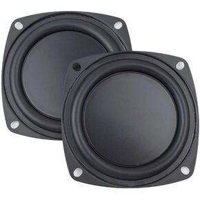 2 Pack 4 Inch 105mm Woofer Vibrating Membrane Iron Rubber Vibration Diaphragm Plate Replacement Passive Radiator Film for Bass Speaker Subwoofer Loudspeaker Audio DIY Repair