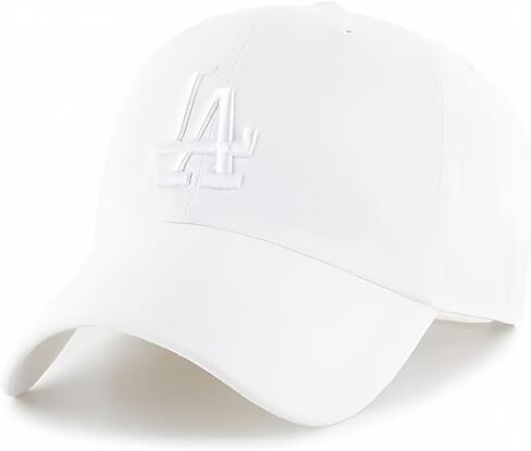 '47 Brand Los Angeles Dodgers Adjustable Clean Up Cap, White/White in Saudi Arabia