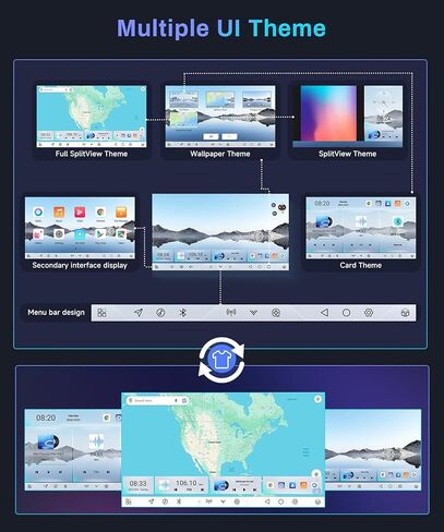 2G+64G for Toyota Corolla 2009 2010 2011 2012 2013 Android Car Stereo with Wireless Apple CarPlay Android Auto, podofo 9'' Touch Screen Bluetooth Car Radio with GPS HiFi Audio WiFi Backup Camera in Kuwait
