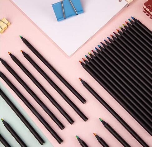YGAOHF 18 Pack Rainbow Colored Pencils, 7 Color in 1 Rainbow Pencils for Kids, Colorful Wooden Pencils Bulk Art Supplies for Adults Drawing, Coloring, Sketching in Kuwait