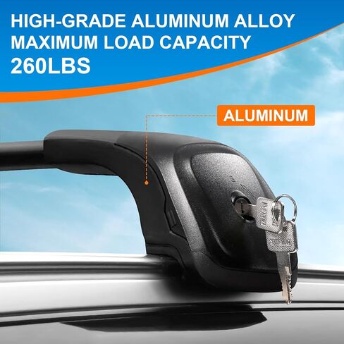FengYu Roof Rack Cross Bars 260lbs Compatible with Volvo XC90 2016-2024,Heavy Duty Lockable Aluminum Roof Rails Crossbars Cargo Bars Canoe Snowboard Rooftop Black Carrier Luggage in Saudi Arabia