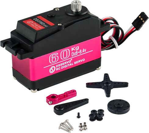 RCmall 60KG DS5160 SSG HV Digital Servo, 270 Degree Waterproof Full Metal High Torque RC Servo for 1/5 Scale HPI Baja 5B SS RC Crawler Robotic Arm Truck (1Piece) in Saudi Arabia