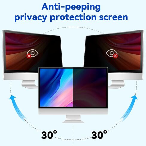 MOSISO 23-24 inch Computer Privacy Screen Protector for 16:9 Monitor, Eye Protection Frame Hanging Type Removable Anti-Scratch Acrylic Privacy Filter for Diagonal 23,23.6,23.8,24 inch PC Monitor in Saudi Arabia