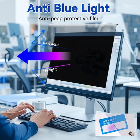 MOSISO 23-24 inch Computer Privacy Screen Protector for 16:9 Monitor, Eye Protection Frame Hanging Type Removable Anti-Scratch Acrylic Privacy Filter for Diagonal 23,23.6,23.8,24 inch PC Monitor in Saudi Arabia