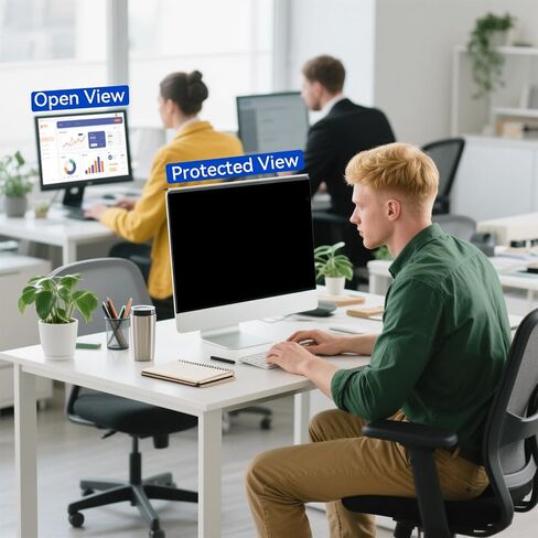 MOSISO 23-24 inch Computer Privacy Screen Protector for 16:9 Monitor, Eye Protection Frame Hanging Type Removable Anti-Scratch Acrylic Privacy Filter for Diagonal 23,23.6,23.8,24 inch PC Monitor in Saudi Arabia