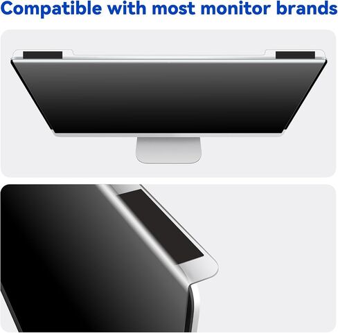 MOSISO 23-24 inch Computer Privacy Screen Protector for 16:9 Monitor, Eye Protection Frame Hanging Type Removable Anti-Scratch Acrylic Privacy Filter for Diagonal 23,23.6,23.8,24 inch PC Monitor in Saudi Arabia