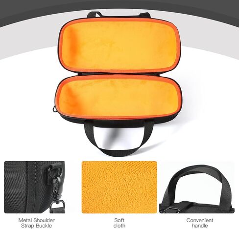 Hard Travel Carry Case Storage Bag/Soft Silicone Cover Case Compatible with JBL Xtreme 4 Wireless Portable Bluetooth Speaker Protective Shell Accessories (Orange Lining Hard Case) in Saudi Arabia