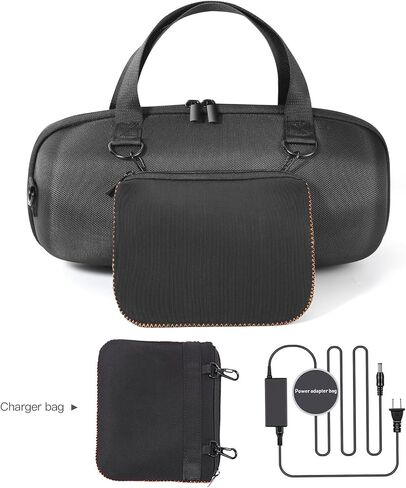 Hard Travel Carry Case Storage Bag/Soft Silicone Cover Case Compatible with JBL Xtreme 4 Wireless Portable Bluetooth Speaker Protective Shell Accessories (Orange Lining Hard Case) in Saudi Arabia