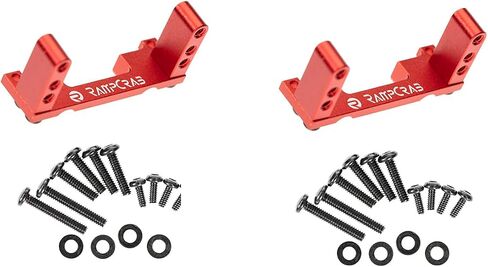 RampCrab Servo Mount Bracket for FXC24, Adjustable Servo Mount Tray, 1/24 RC Car Steering Servo Mount for FMS FCX24 Power Wagon Butcher & Max Smasher Big Foot, K5 Upgrade Parts, Alu, Red in Kuwait