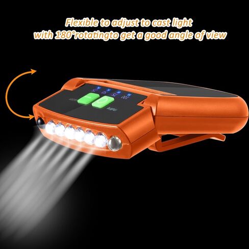 Mudder LED Clip on Cap Lights USB Rechargeable Cap Flashlight Clip Waterproof Ultra Bright Hat Flashlight Headlamp for Fishing Camping Hand Work in Saudi Arabia