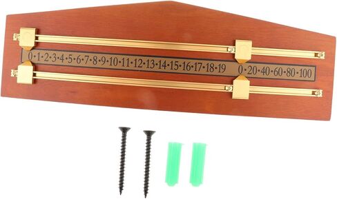 Wood Billiard Score Board Counters Club Accessories Billiard Score Keeper, Shuffleboard Scoreboard Snooker Scoreboard for 2 Player, Foosball, Wine Red in Saudi Arabia