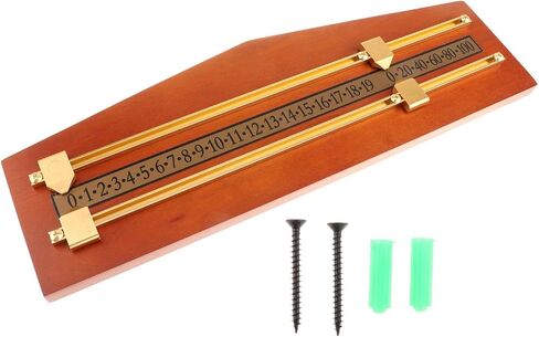 Wood Billiard Score Board Counters Club Accessories Billiard Score Keeper, Shuffleboard Scoreboard Snooker Scoreboard for 2 Player, Foosball, Wine Red in Saudi Arabia