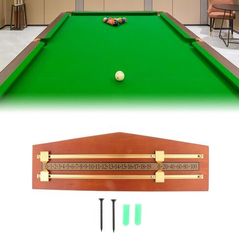 Wood Billiard Score Board Counters Club Accessories Billiard Score Keeper, Shuffleboard Scoreboard Snooker Scoreboard for 2 Player, Foosball, Wine Red in Saudi Arabia