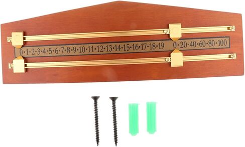 Wood Billiard Score Board Counters Club Accessories Billiard Score Keeper, Shuffleboard Scoreboard Snooker Scoreboard for 2 Player, Foosball, Wine Red in Saudi Arabia