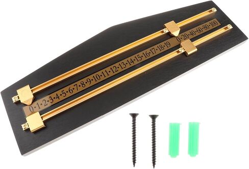 Wood Billiard Score Board Counters Club Accessories Billiard Score Keeper, Shuffleboard Scoreboard Snooker Scoreboard for 2 Player, Foosball, Wine Red in Saudi Arabia