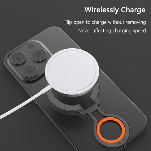 حامل قبضة الهاتف المغناطيسي لـ Magsafe Ring Stand حامل قابلة للتعديل لـ iPhone 16 Pro Max Plus 15 14 13 12 ، Magsafe Finger Loop Stand مع حزام إصبع السيليكون ، الشحن اللاسلكي متوافق in Kuwait