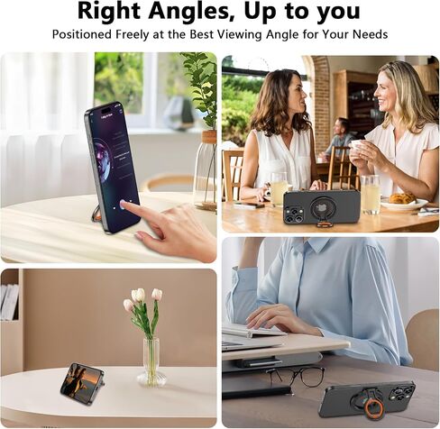 حامل قبضة الهاتف المغناطيسي لـ Magsafe Ring Stand حامل قابلة للتعديل لـ iPhone 16 Pro Max Plus 15 14 13 12 ، Magsafe Finger Loop Stand مع حزام إصبع السيليكون ، الشحن اللاسلكي متوافق in Kuwait