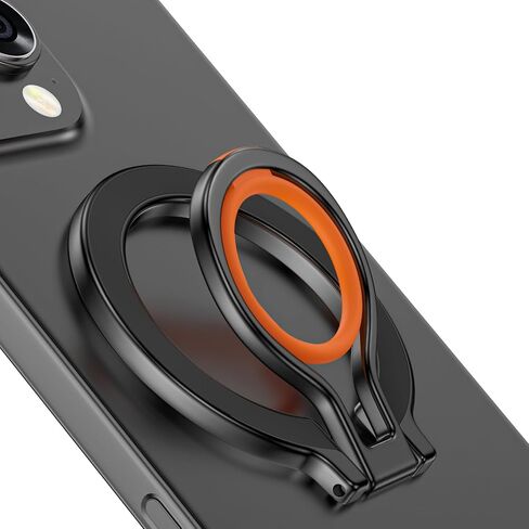 حامل قبضة الهاتف المغناطيسي لـ Magsafe Ring Stand حامل قابلة للتعديل لـ iPhone 16 Pro Max Plus 15 14 13 12 ، Magsafe Finger Loop Stand مع حزام إصبع السيليكون ، الشحن اللاسلكي متوافق in Kuwait
