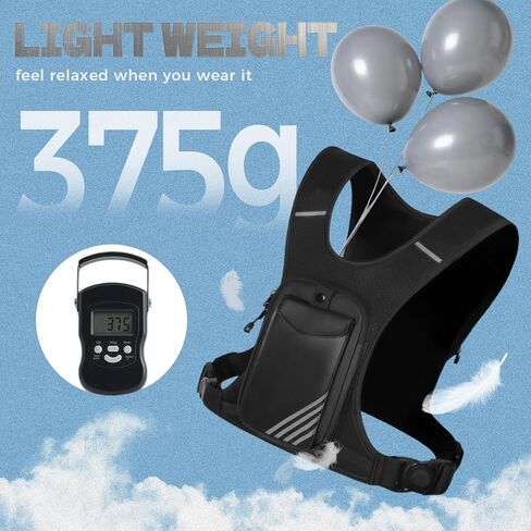 ركض حقيبة صدر على الظهر على ظهر حقيبة الظهر مع 800 مل من المثانة المائية ، وسترة خفيفة الوزن للنساء للنساء مع حامل الهاتف ، وتخزين إضافي للتنزه في ماراثون ركوب الدراجات في المشي لمسافات طويلة in Kuwait