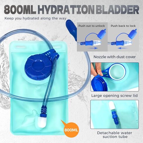 ركض حقيبة صدر على الظهر على ظهر حقيبة الظهر مع 800 مل من المثانة المائية ، وسترة خفيفة الوزن للنساء للنساء مع حامل الهاتف ، وتخزين إضافي للتنزه في ماراثون ركوب الدراجات في المشي لمسافات طويلة in Kuwait