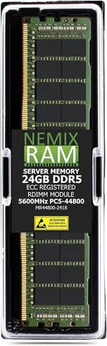 NEMIX RAM 192GB (8X24GB) DDR5 5600MHZ PC5-44800 1Rx8 1.1V CL46 288-PIN ECC RDIMM Registered Server Memory Compatible with ASRock W790 WS R2.0 Motherboard in Saudi Arabia