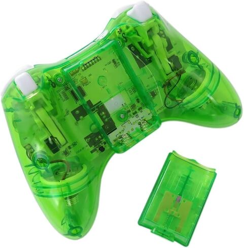 USONLINE911 2.4 جيجا هرتز اللاسلكي ألعاب Gamepad Gaming Joypad Controller مدمج مع 7-LELS مع وظيفة وميض متوافقة مع Xbox 360-الأزرق in Kuwait